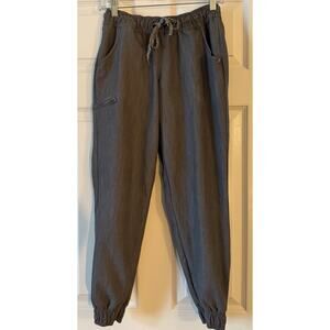 Jaanuu Scrubs Pants Women's Drawstring Jogger Gray Medical Size S